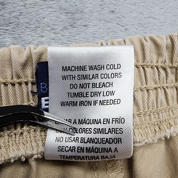 Basic Editions Pants Womens L Tan Khaki High Rise Pull On Skinny Ankle Chino - Picture 5 of 10